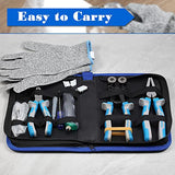 SPEEDWOX 20PCS Heavy Duty Mosaic Wheeled Glass Nippers with Replacement Cutting Wheel Glass Running Pliers Breaker Grozer Pliers Oil Feed Glass SPEEDWOX