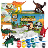 COASTLINE CRAFT Dinosaur Painting Kit for Kids w/Dino Trivia- Dinosaur Crafts for Kids Ages 3-5 + w/ 2T-Rex, Velociraptor, Stegosaurus & More COASTLINE CRAFT