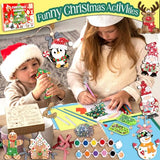 GuassLee DIY Christmas Ornaments Crafts for Kids - Unfinished Wooden Crafts Christmas Hanging Blank Ornaments for Kids Crafting Painting Tree GuassLee