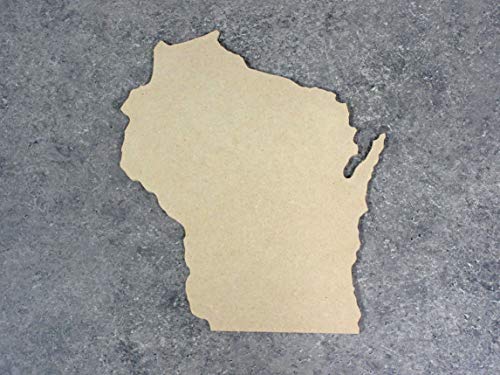 Wisconsin State Cutout - 3 Pack - 1/4'' MDF - WoodArtSupply