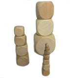 MAGICLULU Wooden Letters Square Wood Dice 50pcs Wooden Blank Six- Sided Dice Unfinished Wooden Blank Dice Wooden Cubes Wooden Square Blocks for DIY MAGICLULU