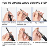 heyous 23pcs Wood Burner Tips Set Pyrography Brass Wood Burning Tip for Wood Pyrography Carving Embossing Soldering DIY Crafts heyous