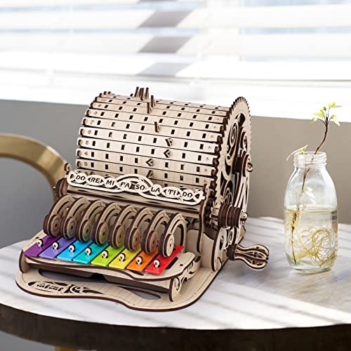 nicknack 3D Wooden Puzzles Model Kits for Adults Piano Mechanical Music Box Model Wooden Xylophone Toy nicknack