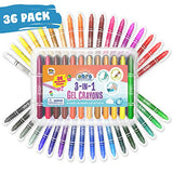 DOODLE HOG NOYO 36 Colors Gel Crayons for Toddlers and Kids - Non Toxic - 3 in 1 Washable Bolder Crayons | Pastel Watercolor Paint Effects | Ages 3 DOODLE HOG