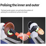 Woodworking Passive Rotary Sander - Sanding Tools Hand Held Bowl Sander with Rotatable Spindle Head 2 Inch 3 Inch Pads NAGU