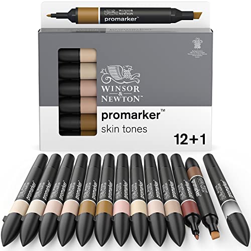Winsor & Newton ProMarker Set, 12 Count, Skin Tones Winsor & Newton