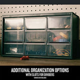 Craftsman Plastic Storage Organizer Bin System, 9 Compartment, Modular, Home Office Craftsman