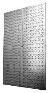 Wall Control 4 Foot Pegboard Sheets with Formed Edges Pegboard – Two Pack of 16in x 48in Metal Pegboard Panels Wall Control