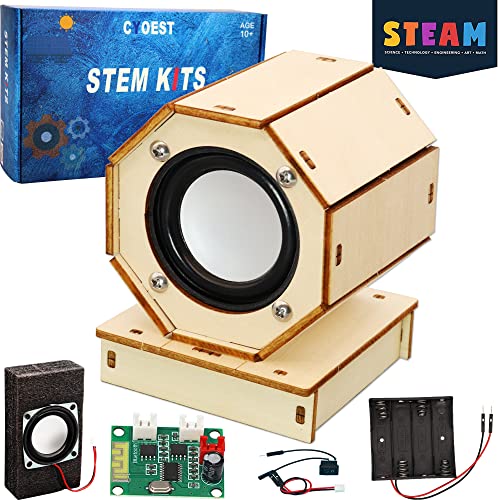 STEM Projects for Kids & Adults Build Your Own Bluetooth Speaker - Science Experiment Electronics Kit | Beginner's Starter DIY Set,STEM Gifts for - WoodArtSupply