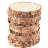 KOHAND 12 PCs 6-7 Inch Wood Slices for Crafts, Unfinished Wood Rounds with Bark, Round Wooden Discs Circles for Christmas Ornaments Wedding Rustic KOHAND