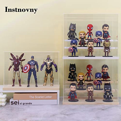 Instnovny 5 Tier Display Case,Acrylic Boxes for Display Action Figures,Clear Fossils Countertop Display Cases,Minifigures Collectibles Table Counter