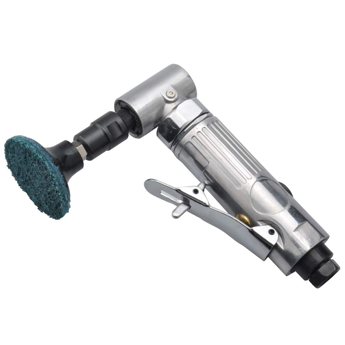 angle air die grinder 1/4" with 4 pcs 2" roll lock sanding discs, polished color angle pneumatic die grinder PROSHI