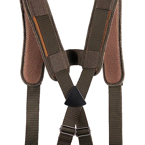 Bucket Boss - AirLift Tool Belt with Suspenders, Tool Belts - Original Series (50100) with 12 pockets, Brown , 52 Inch Bucket Boss