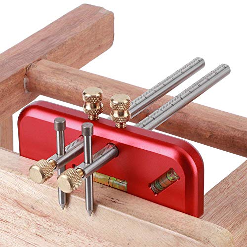 Woodworking Marking Gauge Mortise Gauge Ruler Double Head Aluminium Alloy Carpenter Tool Mortise Gauge Scriber Ruler Fafeicy