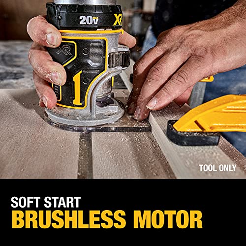 DEWALT 20V Max XR Cordless Router, Brushless, Tool Only (DCW600B) DEWALT