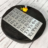 Aleks Melnyk No.420 Metal Stencil, Greek Letter, Phi sigma, Alpha, Letter Tracers, Letter size 0.7in, Alphabet, Template for Wood Burning, Magic Aleks Melnyk