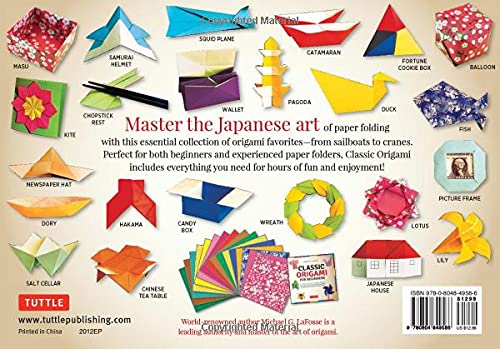 Classic Origami for Beginners Kit: 45 Easy-to-Fold Paper Models: Full-color instruction book; 98 sheets of Folding Paper: Everything you need is in Tuttle Publishing