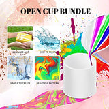 4 Pcs Open Cup Bundle for Acrylic Paint Pour Silicone Leaky Floating Open Cups Acrylic Paint Pouring Open Cups for DIY Resin Acrylic Paint, white Gerrii