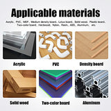 HUHAO Spiral 60 Degree V Groove Engraving Tool Flat Bottom CNC Router Bits 1/8 Inch Shank for Aluminum MDF Hard Wood Copper 5PCS HUHAO