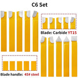 PNBO 20 pc 3/8"Carbide Tip Tipped Cutter Tool Bit Cutting Set For Metal Lathe Tooling. PNBO