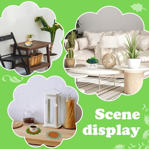 FTEVEN Beginners Crochet Kit, 6pcs Coasters Crochet Starter Kit Plant Pot, Complete Craft Knitting Supplies Kit with Step-by-Step Video Tutorials, FTEVEN