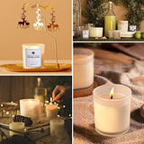 CONNOO 12Pack 10 oz Frosted Glass Candle Jars with Bamboo Lids for Making Candles Empty Candle Tins with Wooden Lids, Bulk Clean Candle Containers - CONNOO