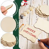 60 PCS Unfinished Wood Cutouts for Crafts Blank Irregular Wooden Slices Natural Wood Cutouts Ornaments for DIY Crafts, Coasters, Home Decorations, AWIZOM