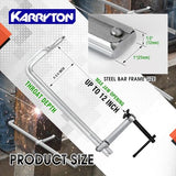 KARRYTON 4-Pack Heavy Duty 12"(300x120mm) F-Clamp w/ 4-3/4" Throat Depth, Bar Size 1"x15/32", 1400LB Clamping Force, Drop Forged Steel Bar Clamps for KARRYTON