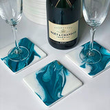 4 PCS Thickened Coaster Resin Molds, Coaster Silicone Molds for Epoxy Resin, Coaster Molds for Resin Casting, Epoxy Resin Molds for DIY Resin Sjubaopen