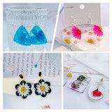 RESIN GO 54 Pcs Epoxy Resin Jewelry Molds for Beginners, Moldes De Silicona para Resina for Earrings Pendants Necklaces Keychains Making, Variety RESIN GO