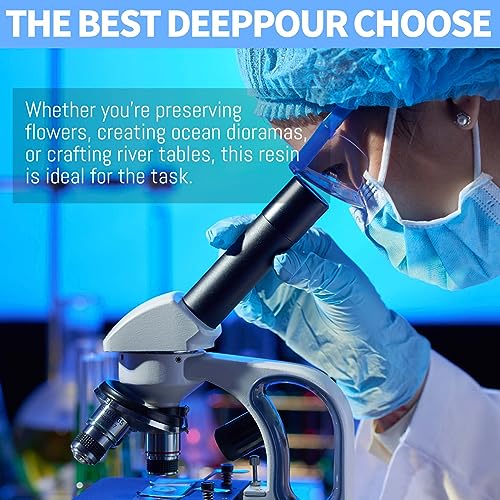 Deep Pour Epoxy Resin, 3 Gallon 2-4" Pour Depths Epoxy Resin Kit Crystal Clear High-Gloss No Bubble Self Leveling for DIY Molds Wood River Table Myqiuf