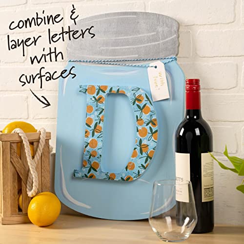 Plaid Wood Unfinished Letter, 8" Wooden Surface Perfect for DIY Arts and Crafts Projects, 63580, 8 inch Plaid