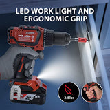 DCK Brushless Cordless Drill Set, 20V Max Electric Drill with 4.0Ah Battery 531in.lbs, 1/2Inch Keyless All-Metal Chuck, 2 Variable Speeds, Power DCK