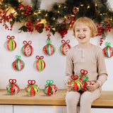 30Pcs Christmas Ball DIY Craft Kit Christmas Ball Paper Strip Crafts Xmas DIY Ornament Crafts Christmas Tree Paper Crafts Decorations Xmas Crafts for CHUNNIN