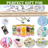 Alphabet Resin Silicone Casting Molds Kits DIY Molds Set with Letter Number Resin Molds, Tools, Metal Accessories and Dried Pressed Flowers for DIY ZYNA