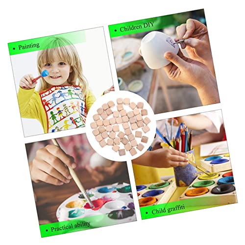 Kisangel 20Pcs Unfinished Wood dice Unfinished Wood Cube Wood Game dice Blank Wooden dice 16mm dice Unfinished Blank dice Blank Square Blocks Blanks Kisangel