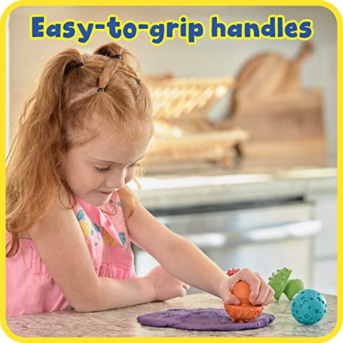 READY 2 LEARN Paint and Clay Mushroom Stampers - Set of 4 - Ages 2+ - Easy to Grip Arts and Crafts Tools for Kids - DIY Patterns and Textures READY 2 LEARN