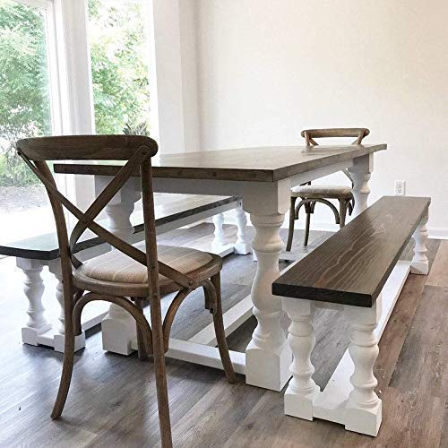 CAROLINA LEG CO. Maple Monastery Bench Legs - Replacement Coffee Table Legs - Unfinished - Set of 4 - Made in NC - Dimensions: 3.5" x 16" CAROLINA LEG CO.