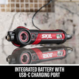 SKIL Twist 2.0 Rechargeable 4V Screwdriver with Pivoting Head, Torque Setting, USB-C Charging Cable & 2PC Bit Set-SD5619-01 Skil