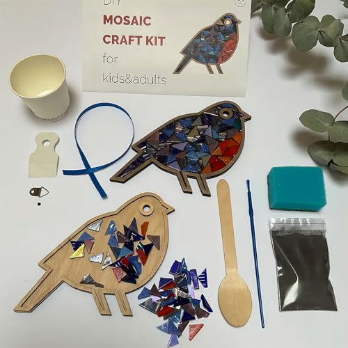  WEBEEDY Make 2 Butterfly Glass Mosaic Kit Creativity