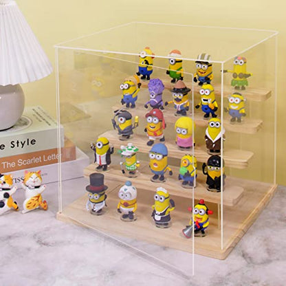 Instnovny 5 Tier Display Case,Acrylic Boxes for Display Action Figures,Clear Fossils Countertop Display Cases,Minifigures Collectibles Table Counter