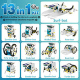 Dioju 13-in-1 Solar Robot Kit Toys for 8 9 10 11 12 Year Old Boys, STEM Projects for Kids Ages 8-12, Building Science Toys Set, Solar Powered Dioju