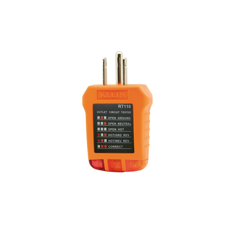 Klein Tools RT110 Outlet Tester, AC Electrical Receptacle Tester for North American Outlets Klein Tools