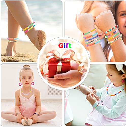 Bracelet Making Kit,6200pcs Clay Beads for Bracelets Making,Toys for Girls Age 6-8 Gift Ideas Beads for Jewelry Making,Arts and Crafts for Kids Ages