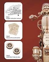 ROKR 3D Wooden Motorcycle Puzzle-Wood Model Car Kits to Build for Adults-Brain Teaser Gearjits Puzzle-1:8 Scale Cruiser Motorcycle as A Gift for ROKR