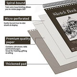9" x 12" Sketch Book, Top Spiral Bound Sketch Pad, 2 Packs 100-Sheets Each (68lb/100gsm), Acid Free Art Sketchbook Artistic Drawing Painting Writing Fuxi