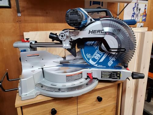 12 In. Professional Dual-Bevel Sliding Compound Miter Saw With Precision LED Shadow Guide Hercules - WoodArtSupply