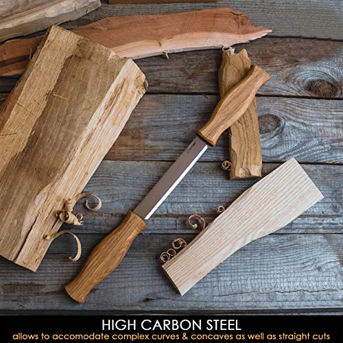 BeaverCraft Draw Knife DK1-4,3" Straight Shave Wood Carving Tools Woodworking Hand Tool Wood Carving Draw Knife BeaverCraft