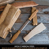 BeaverCraft Draw Knife DK1-4,3" Straight Shave Wood Carving Tools Woodworking Hand Tool Wood Carving Draw Knife BeaverCraft