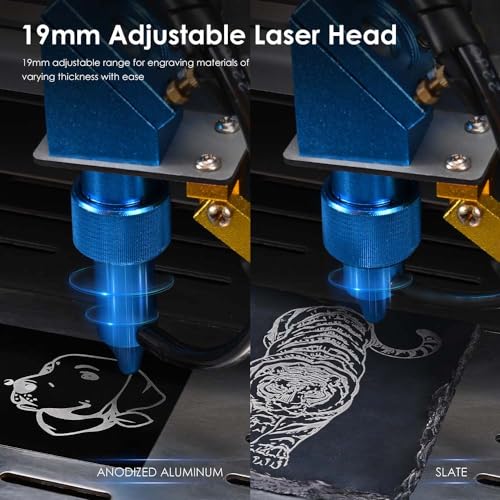 Monport 40W 2.0 Laser Engraver (8" X 12"), Lightburn Compatible CO2 Laser Engraver & Cutter with Adjustable Laser Head, Air Assist, Red Dot Guidance, Monport